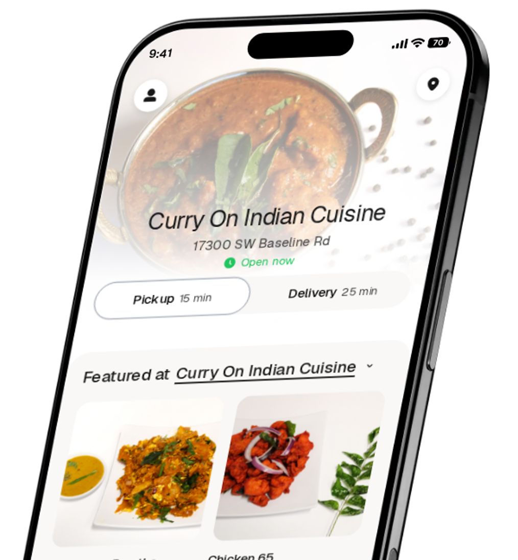Curry On Indian Cuisine app preview